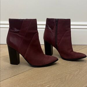 Aldo Deep Red Ankle Booties